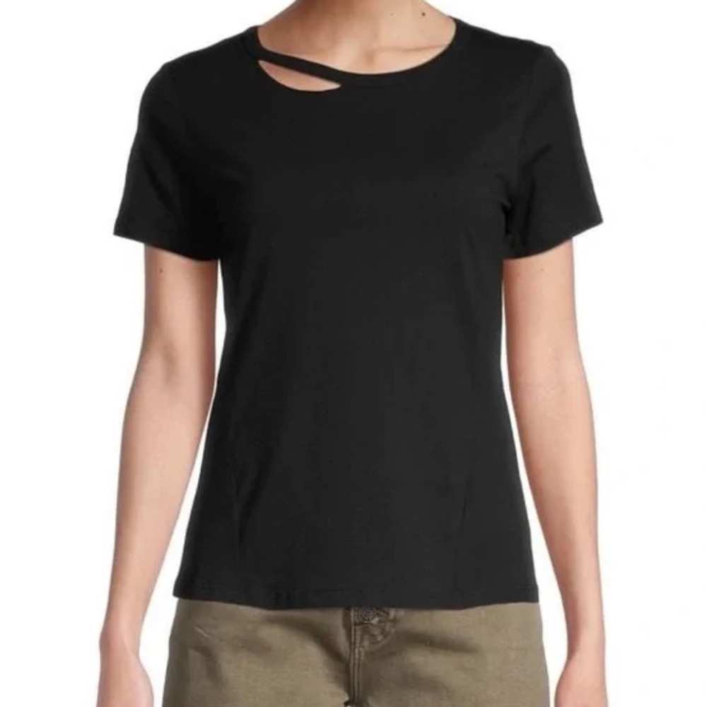 n:PHILANTHROPY Cypress Cutout Tee in Black